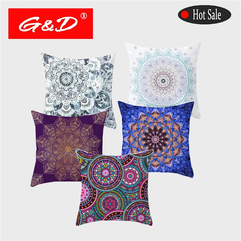 Fashion Bohemian Polyester Cushion Cover, Mandalas Style Geometric Pillow Cover, Sofa Car Home Decoration Pillow Cover, Almofada
Fashion Bohemian Polyester Cushion Cover, Mandalas Style Geometric Pillow Cover, Sofa Car Home Decoration Pillow Cover, Almofada