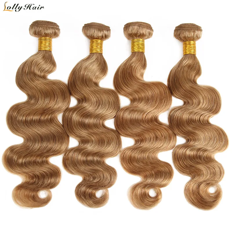 4PCS LOT Honey Blonde Brazilian Body Wave Hair Bundles 100% Human Hair Extensions 27# Light Brown Hair Weave Lolly Non Remy
4PCS LOT Honey Blonde Brazilian Body Wave Hair Bundles 100% Human Hair Extensions 27# Light Brown Hair Weave Lolly Non Remy