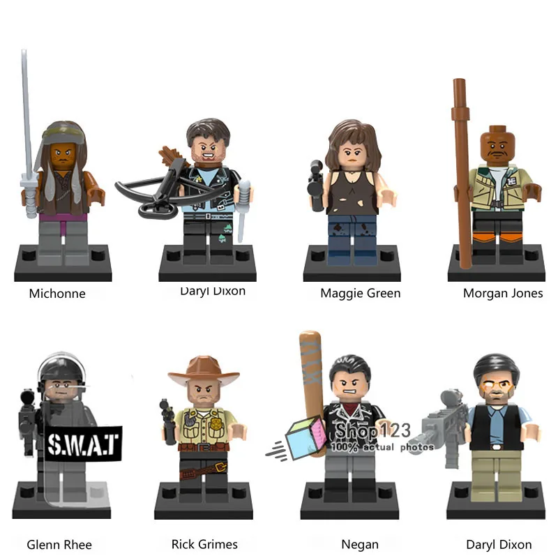 Single Sale Legoing the Walking Dead Rick Grimes Michonne Negan Daryl Dixon Morgan Jones Maggie Building Blocks Bricks Toy X0156
Single Sale Legoing the Walking Dead Rick Grimes Michonne Negan Daryl Dixon Morgan Jones Maggie Building Blocks Bricks Toy X0156