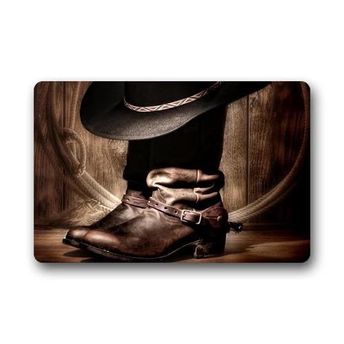 Memory Home American West Rodeo Cowboy Black Hat and Boots Doormat Kitchen Mats Living Room Bath Carpet Bedroom Rugs
Memory Home American West Rodeo Cowboy Black Hat and Boots Doormat Kitchen Mats Living Room Bath Carpet Bedroom Rugs