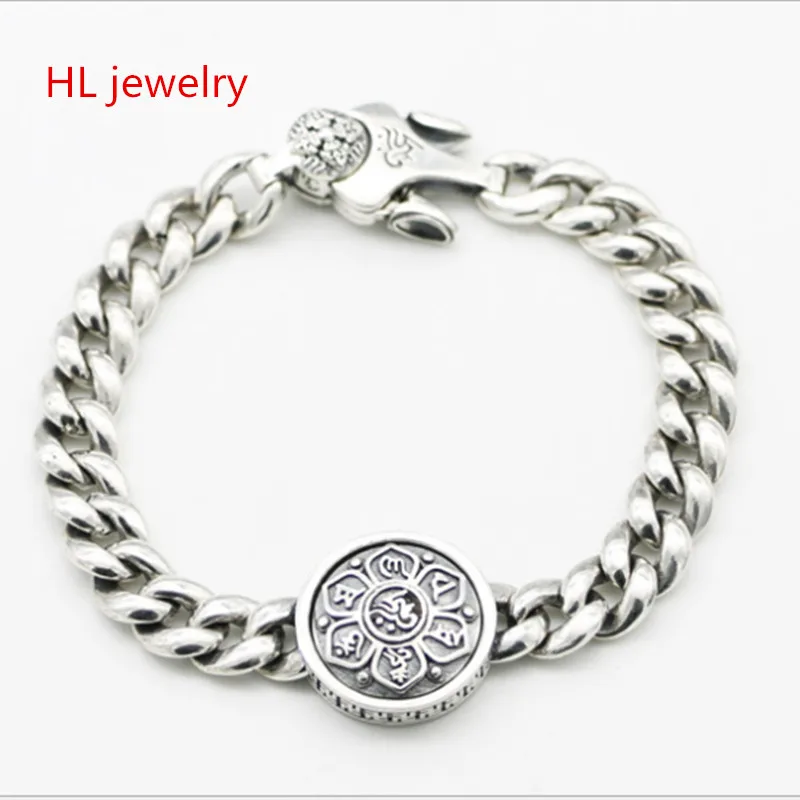 44g 925 Sterling Thai Silver fashion Jewelry Bracelets for Men Vintage S925 Solid Thai Silver Mantra Chain Pride Hand Bracelet
44g 925 Sterling Thai Silver fashion Jewelry Bracelets for Men Vintage S925 Solid Thai Silver Mantra Chain Pride Hand Bracelet