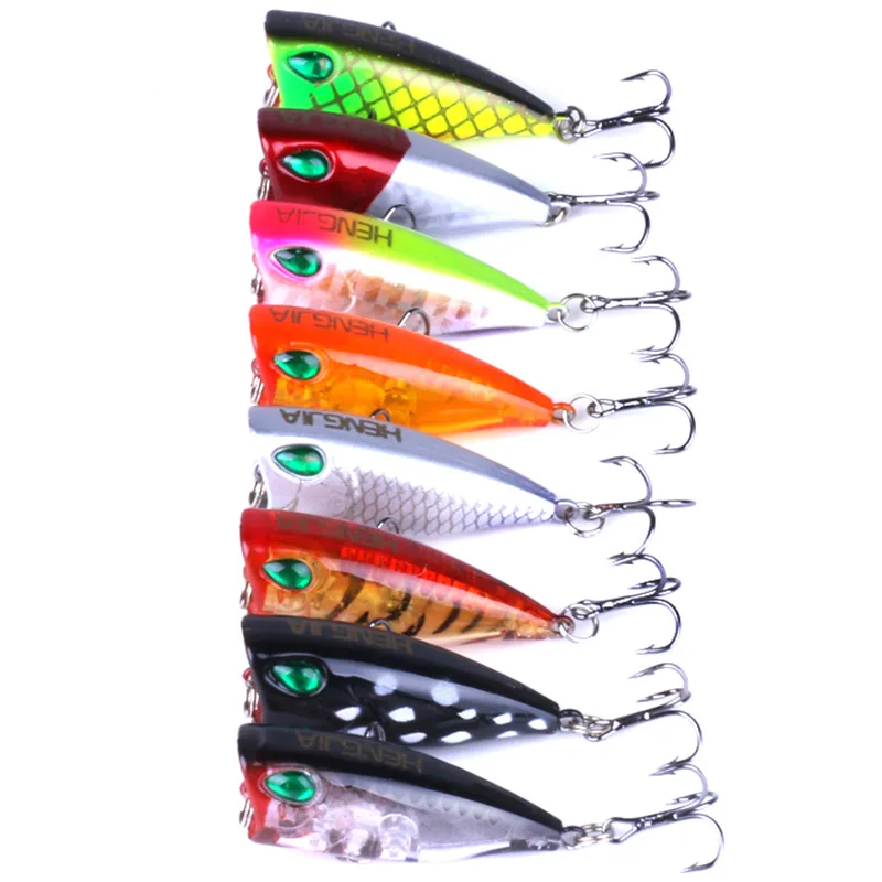 8pcs Hot Sale Popper Fishing Lure Hard Plastic Bait Wobblers 4cm 3.5g Isca Artificial Swimbait Tackles | Спорт и развлечения
