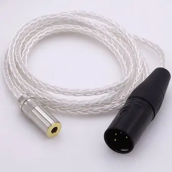 50CM 8 Cores Silver Plated 4-pin xlr male to 4.4mm female audio adapter for Sony headphone Cable
50CM 8 Cores Silver Plated 4-pin xlr male to 4.4mm female audio adapter for Sony headphone Cable