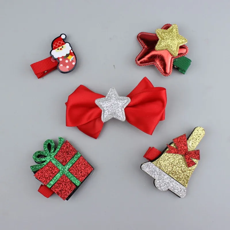 New Design Cute Hair Clips Christmas Hair Pin Cute Crown Snowman