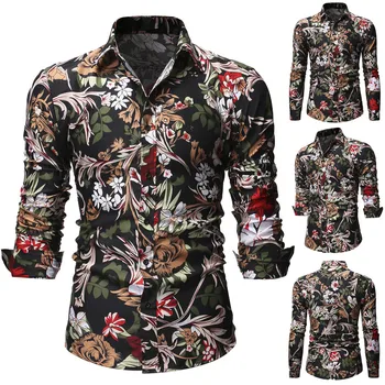 Tops Blouse Fashion Men's Casual Printed Floral Long Sleeve Buttons shirt Top Blouse
Tops Blouse Fashion Men's Casual Printed Floral Long Sleeve Buttons shirt Top Blouse