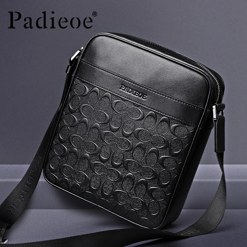 Padieoe Genuine Leather Men's Shoulder Bag Male Messenger Bag Men Leather Casual Men Crossbody Bags for Travel School Bag Black
Padieoe Genuine Leather Men's Shoulder Bag Male Messenger Bag Men Leather Casual Men Crossbody Bags for Travel School Bag Black