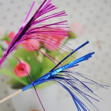 100 pièces feu d'artifice pics Art cure-dents Cupcake/gâteau/fruits bâtonnets Toppers fête d'anniversaire décoration piqûres(China)