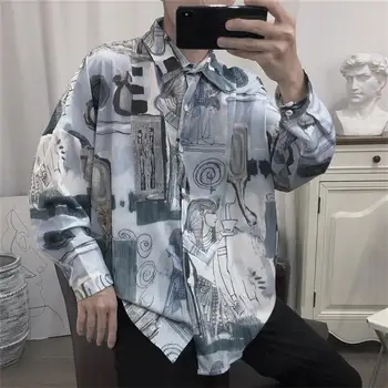 Summer loose abstract oil painting men floral shirt long sleeve streetwear lazy vintage sunscreen thin homme shirts
Summer loose abstract oil painting men floral shirt long sleeve streetwear lazy vintage sunscreen thin homme shirts