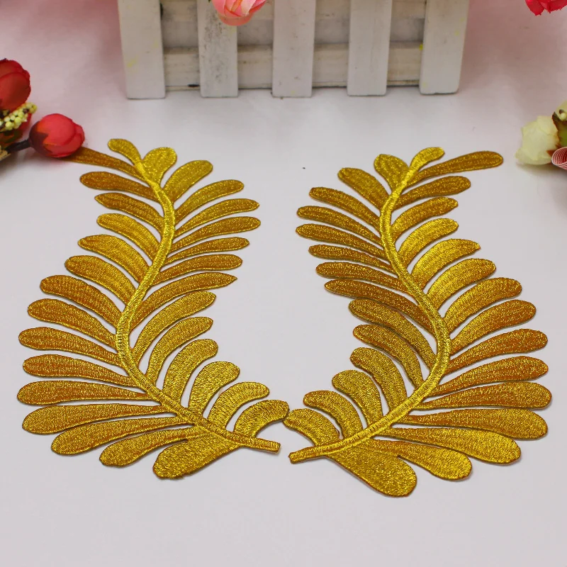 Iron On Gold Embroidered Patches Appliqued Lace Flower Cosplay Costume Dragon Tail Mirror Pair Trims 20.5-8.0CM Diy
Iron On Gold Embroidered Patches Appliqued Lace Flower Cosplay Costume Dragon Tail Mirror Pair Trims 20.5-8.0CM Diy