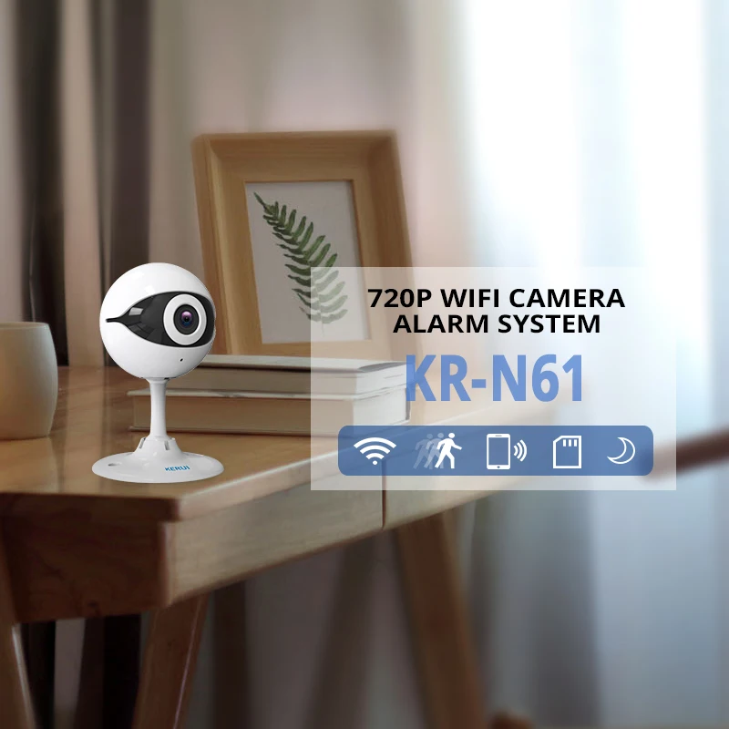 

KERUI N61 Wireless Home Security IP Camera Wireless Mini IP Camera Surveillance CCTV Camera Wifi 720P Night Vision Baby Monitor