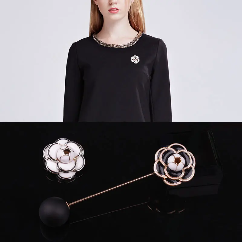 New camellia Flower Brooches Female Hijab Pin Corsage Broach for Women Wedding Dress Badge Accessories Jewelry
New camellia Flower Brooches Female Hijab Pin Corsage Broach for Women Wedding Dress Badge Accessories Jewelry