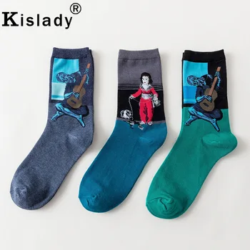 2019 Fall Winter Men's Fashion Oil Painting Art Socks Van Gogh Guitar Colorful Funny Socks Hipster Hiphop Superman Luxury Socks
2019 Fall Winter Men's Fashion Oil Painting Art Socks Van Gogh Guitar Colorful Funny Socks Hipster Hiphop Superman Luxury Socks