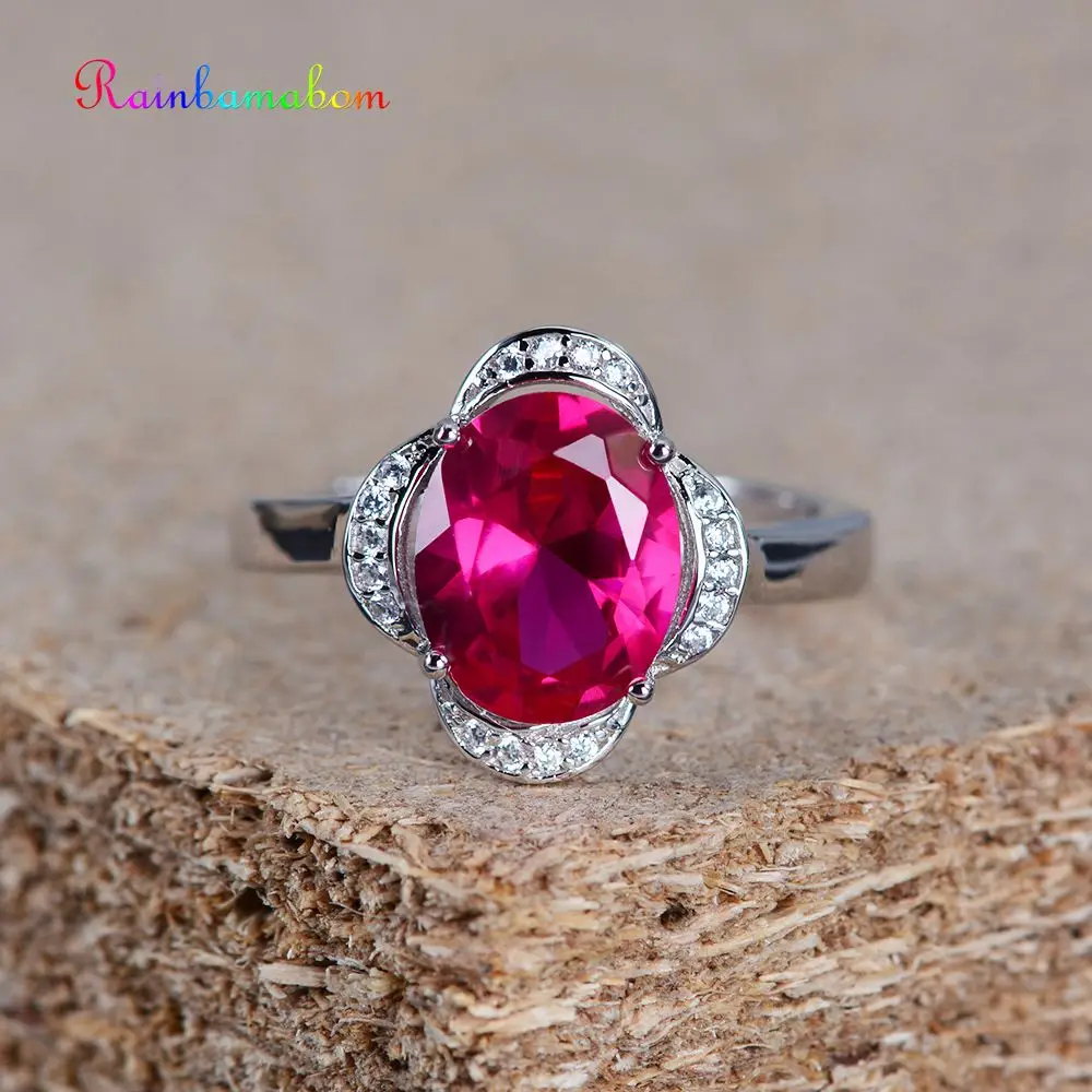 Rainbamabom 925 Sterling Silver Oval Ruby Gemstone Engagement Opening Adjustable Ring Wedding Band Women Jewelry Wholesale
Rainbamabom 925 Sterling Silver Oval Ruby Gemstone Engagement Opening Adjustable Ring Wedding Band Women Jewelry Wholesale