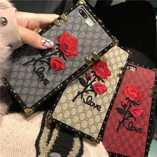 Oloey Luxury Square embroidery 3D rose flower case for iphone 7 girl phone case for iphone x 6 6s 8 7 plus X Coque with lanyard
Oloey Luxury Square embroidery 3D rose flower case for iphone 7 girl phone case for iphone x 6 6s 8 7 plus X Coque with lanyard