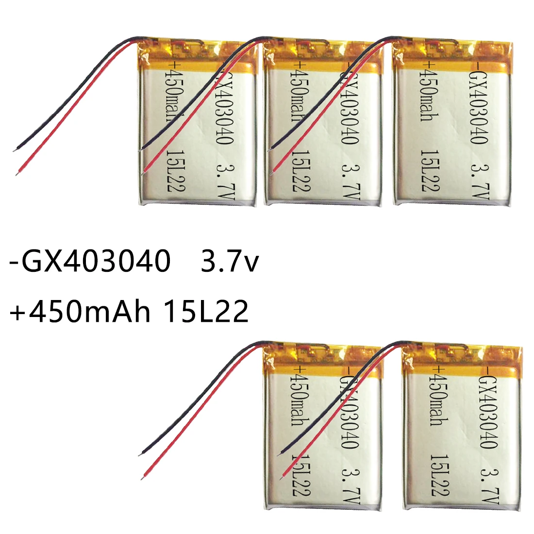 3.7V 450mAh 403040 Lithium Polymer Li-Po li ion Rechargeable Battery Lipo cells For Tachograph Car DVR Bluetooth speaker Camera
3.7V 450mAh 403040 Lithium Polymer Li-Po li ion Rechargeable Battery Lipo cells For Tachograph Car DVR Bluetooth speaker Camera