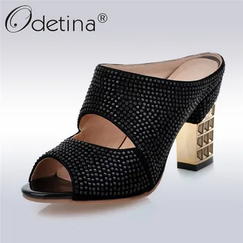 Odetina 2019 New Fashion Bling High Heel Sandals Open Toe Women Sexy Mules Crystal Sandals Sexy Summer Party Shoes Big Size 43
Odetina 2019 New Fashion Bling High Heel Sandals Open Toe Women Sexy Mules Crystal Sandals Sexy Summer Party Shoes Big Size 43