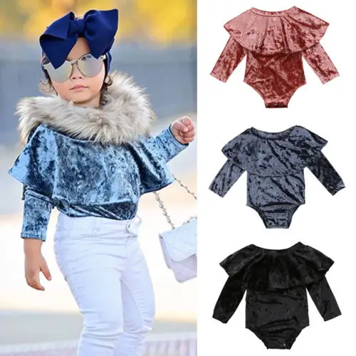 Infant Baby Kid Girl Long Nylon Velvet Bodysuit Jumpsuit Doll Collar Solid Off Shoulder Playsuit Clothes Outfit
Infant Baby Kid Girl Long Nylon Velvet Bodysuit Jumpsuit Doll Collar Solid Off Shoulder Playsuit Clothes Outfit