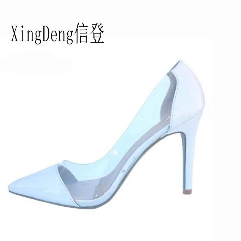 XingDeng Women Shoes Pointed Toe Women 10cm High Heel Stiletto Ladies Office Women Heels Ladies Transparent European Shoes 34-39
XingDeng Women Shoes Pointed Toe Women 10cm High Heel Stiletto Ladies Office Women Heels Ladies Transparent European Shoes 34-39