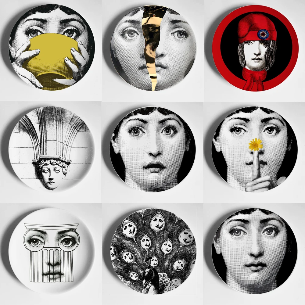 6/7/8 Inch Fashion Milan Fornasetti Plates Home Decorative Wall Hanging Plate Craft Art Bone China Plate Home Decoration
6/7/8 Inch Fashion Milan Fornasetti Plates Home Decorative Wall Hanging Plate Craft Art Bone China Plate Home Decoration