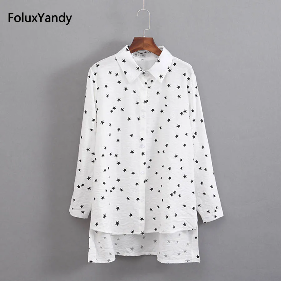 Stars Print Loose Shirts Women Plus Size 3 4 XL Casual Spring Summer Long Sleeve Blouse Shirt KKFY1496
Stars Print Loose Shirts Women Plus Size 3 4 XL Casual Spring Summer Long Sleeve Blouse Shirt KKFY1496