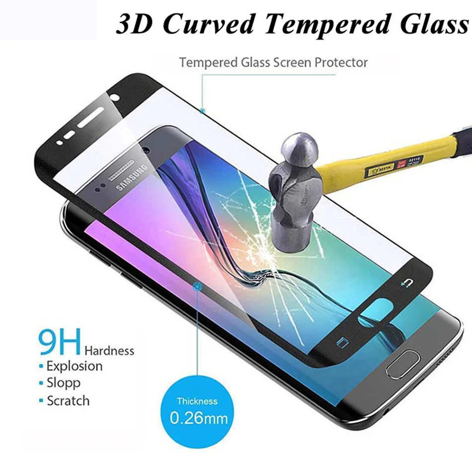 3D изогнутое закаленное стекло с полным покрытием пленка для защиты экрана Samsung