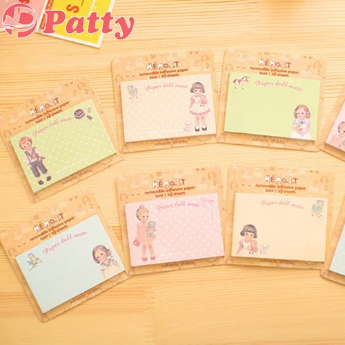 150 pcs/Lot Memo it sticky notes Paper doll mate Removable adhesive paper Notepad cute stationery material School supplies F651
150 pcs/Lot Memo it sticky notes Paper doll mate Removable adhesive paper Notepad cute stationery material School supplies F651