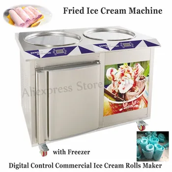 Fried Ice Cream Roll Machine Freeze Yogurt Maker 550mm Ice Pan Machine with Built-in Freezer Digital Control
Fried Ice Cream Roll Machine Freeze Yogurt Maker 550mm Ice Pan Machine with Built-in Freezer Digital Control