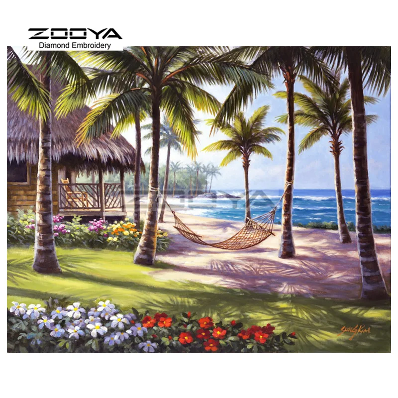ZOOYA Diamond Embroidery 5D Diamond Painting Seaside Hammock Coconut Tree Diamond Painting Cross Stitch Rhinestone Mosaic BJ1666
ZOOYA Diamond Embroidery 5D Diamond Painting Seaside Hammock Coconut Tree Diamond Painting Cross Stitch Rhinestone Mosaic BJ1666