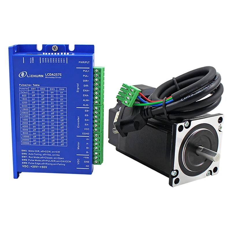 hot sell! 2nm cnc stepper motor driver kit LCDA257S 2 phase closed loop stepper nema23 motor LC57H276
hot sell! 2nm cnc stepper motor driver kit LCDA257S 2 phase closed loop stepper nema23 motor LC57H276