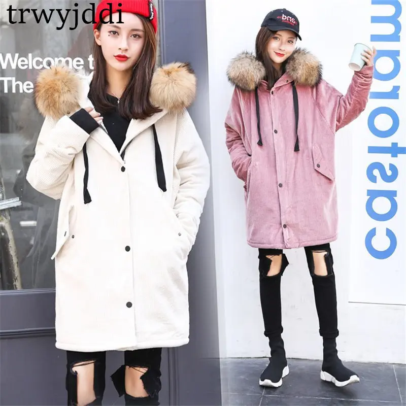 2018 Autumn Winter Jacket Female Korean Long Down Cotton Clothing Loose Thick Large Fur Collar Cotton Coat For Women A1238
2018 Autumn Winter Jacket Female Korean Long Down Cotton Clothing Loose Thick Large Fur Collar Cotton Coat For Women A1238