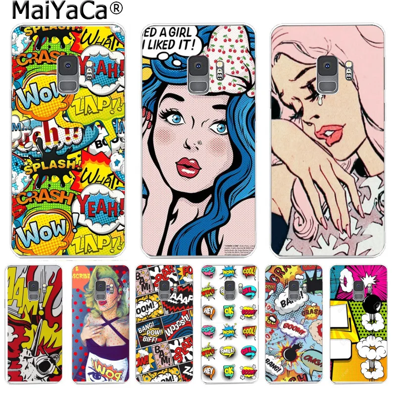 Чехол для телефона MaiYaCa Boom pop art comic Drawing Color задняя крышка Samsung S9 plus S5 S6 S6edge S6plus S7 S7edge