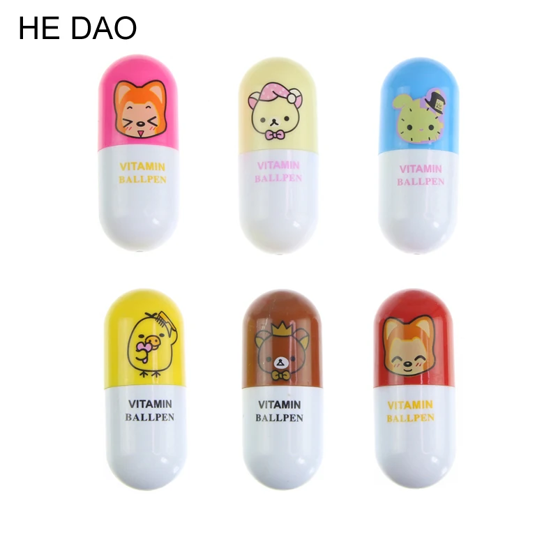 1Pcs Kawaii Cartoon Animal Novelty Retractable Pill Shape Ballpoint Pen Promotional Gift Stationery Student Prize
1Pcs Kawaii Cartoon Animal Novelty Retractable Pill Shape Ballpoint Pen Promotional Gift Stationery Student Prize
