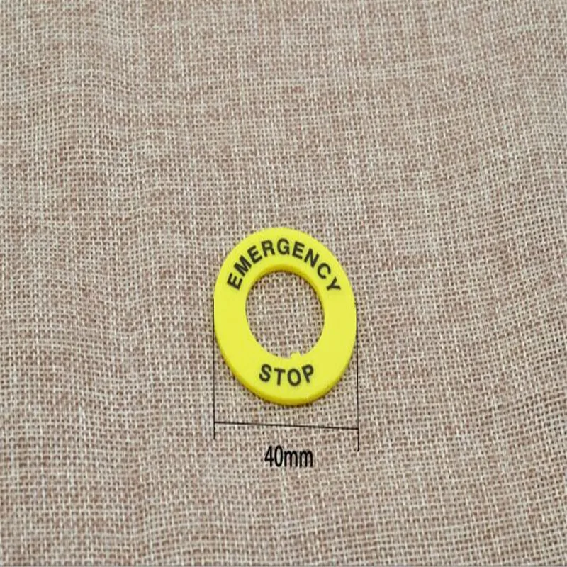 20pcs/Lot Pushbutton Switch Panel Label Frame,emergency stop switch Plastic Sign 22mm External diameter 40mm
20pcs/Lot Pushbutton Switch Panel Label Frame,emergency stop switch Plastic Sign 22mm External diameter 40mm