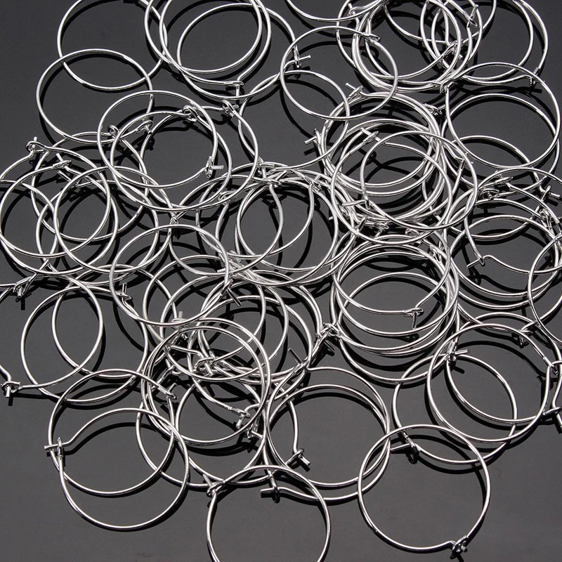 100pcs/Set Wine Glasses Charm Rings Silver DIY Earring Hoops Metal Wire Hoops EarringsChampagne Drinking Party Supplies 20-35mm
100pcs/Set Wine Glasses Charm Rings Silver DIY Earring Hoops Metal Wire Hoops EarringsChampagne Drinking Party Supplies 20-35mm