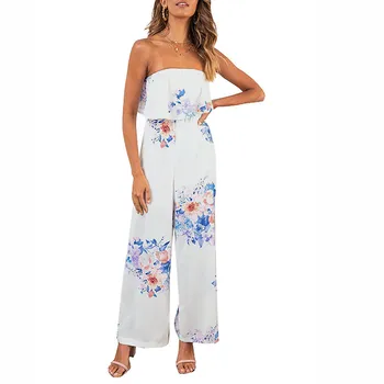 Summer Fashion Women's Straight Breast-Wiped Lotus-Edged Printed Union Trousers Sexy Jumpsuits Overalls Jumpsuit Plus Size L325
Summer Fashion Women's Straight Breast-Wiped Lotus-Edged Printed Union Trousers Sexy Jumpsuits Overalls Jumpsuit Plus Size L325