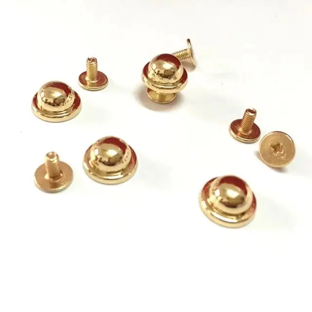 12mm Gold Metal Screw Rivets Plated Studs Knob | Багаж и сумки