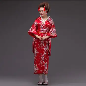 Red Japanese Style Silk Rayon Kimono With Obi Sexy Yukata Haori Vintage Party Prom Dress Halloween Costume Floral One Size B-002
Red Japanese Style Silk Rayon Kimono With Obi Sexy Yukata Haori Vintage Party Prom Dress Halloween Costume Floral One Size B-002
