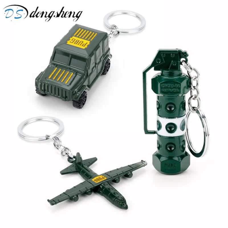 dongsheng Game Jewelry Playerunknown's Battlegrounds Keychain PUBG Keyring Stun Grenades Plane Metal Car Key Chain for Men Kids
dongsheng Game Jewelry Playerunknown's Battlegrounds Keychain PUBG Keyring Stun Grenades Plane Metal Car Key Chain for Men Kids