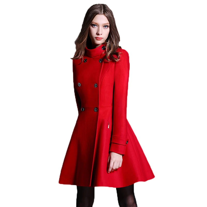 Autumn Winter New Wool Coat Female Mid Long Double-breasted Woolen Jacket Large size Vogue Slim Women Winter Outerwear Coats F46
Autumn Winter New Wool Coat Female Mid Long Double-breasted Woolen Jacket Large size Vogue Slim Women Winter Outerwear Coats F46