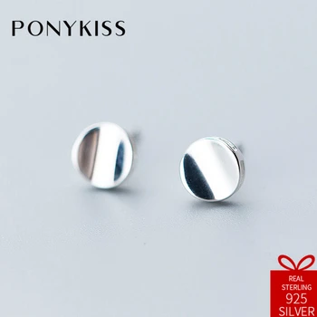PONYKISS Office Solid S925 Sterling Silver Geometric Round Stud Earrings Simple Women Party Anniversary Jewelry Accessories Gift
PONYKISS Office Solid S925 Sterling Silver Geometric Round Stud Earrings Simple Women Party Anniversary Jewelry Accessories Gift