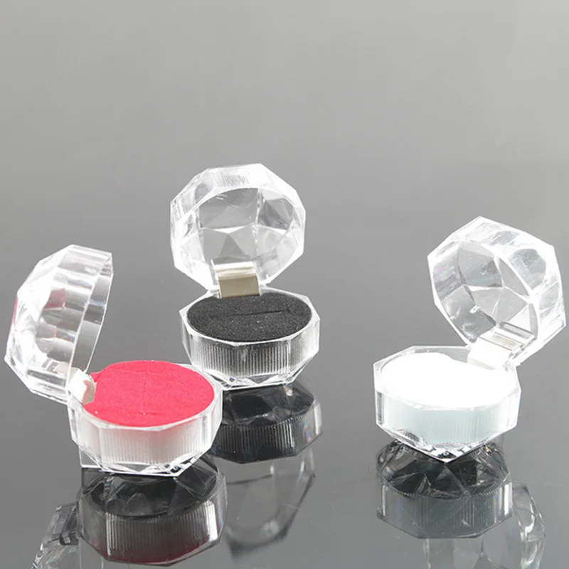 New Clear Acrylic Plastic Jewelry Organizer Ring Earring Holder Boxes Black White Red 3.9*3.9CM
New Clear Acrylic Plastic Jewelry Organizer Ring Earring Holder Boxes Black White Red 3.9*3.9CM