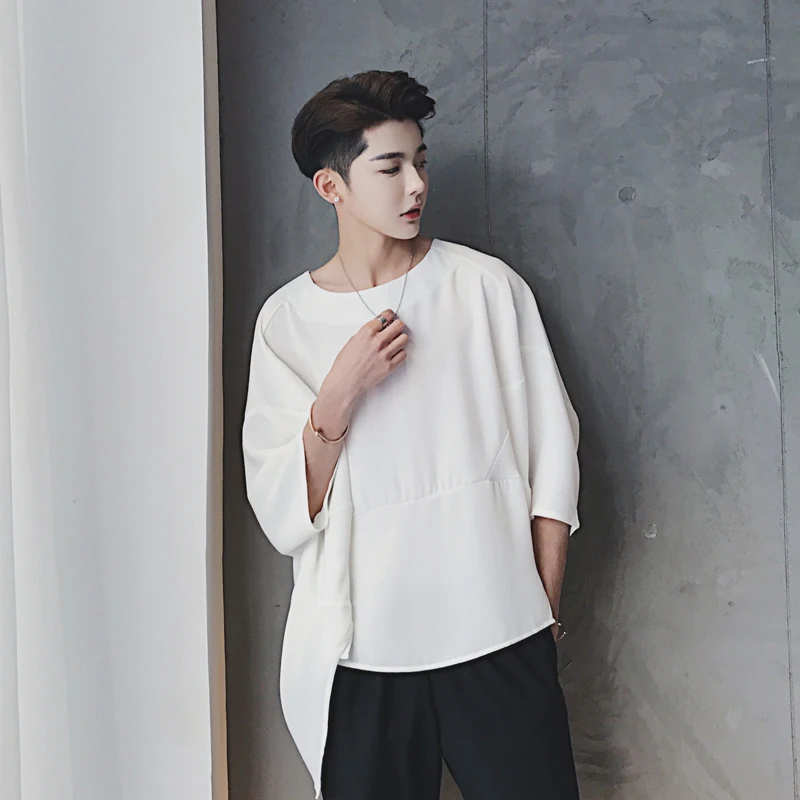 Summer day of dark night man batwing coat chiffon seven solid color shirt loose short sleeve T-shirt dance Free shipping
Summer day of dark night man batwing coat chiffon seven solid color shirt loose short sleeve T-shirt dance Free shipping