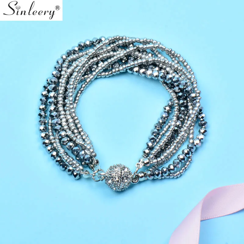 SINLEERY Hot Fashion Blue Black Brown Gray Crystal Beads Multilayers Wrap Bangle Bracelet For Women Chic Accessories SL049 SSH
SINLEERY Hot Fashion Blue Black Brown Gray Crystal Beads Multilayers Wrap Bangle Bracelet For Women Chic Accessories SL049 SSH