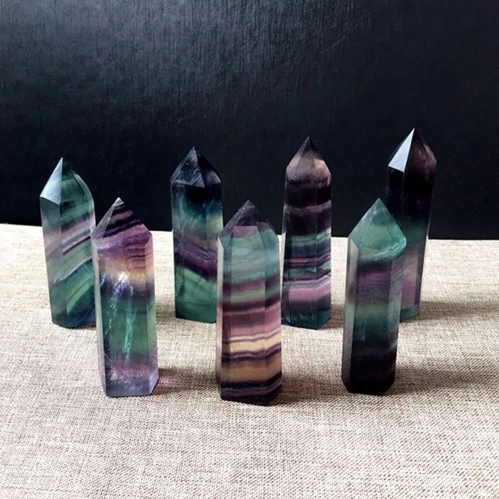 4.5-6.5CM Natural Fluorite Crystal Striped Fluorite Quartz Crystal Wand Healing Hexagonal Point Treatment Stone 1pc New
4.5-6.5CM Natural Fluorite Crystal Striped Fluorite Quartz Crystal Wand Healing Hexagonal Point Treatment Stone 1pc New