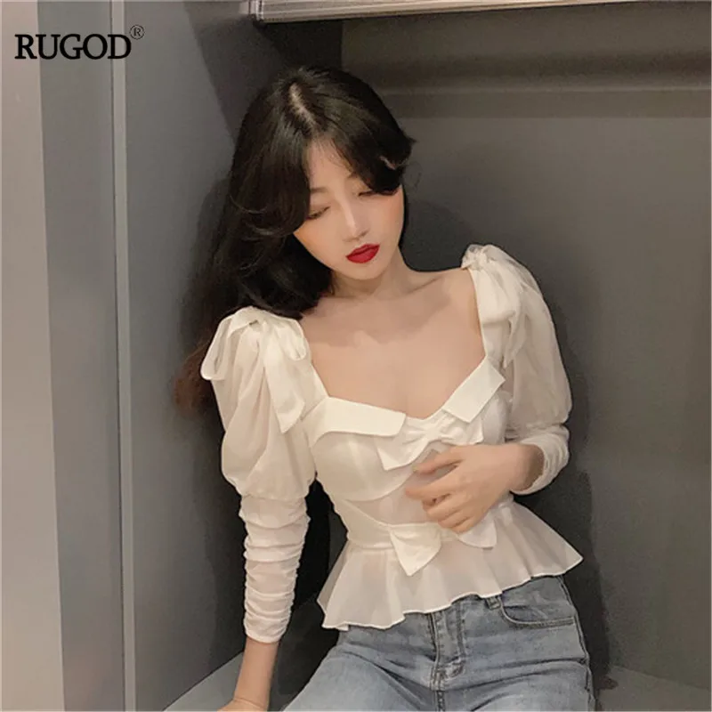 RUGOD 2019 korea summer women white solid starpless slim lady butterdly sleeve t-shirts super fairy casual lady chiffon tops
RUGOD 2019 korea summer women white solid starpless slim lady butterdly sleeve t-shirts super fairy casual lady chiffon tops