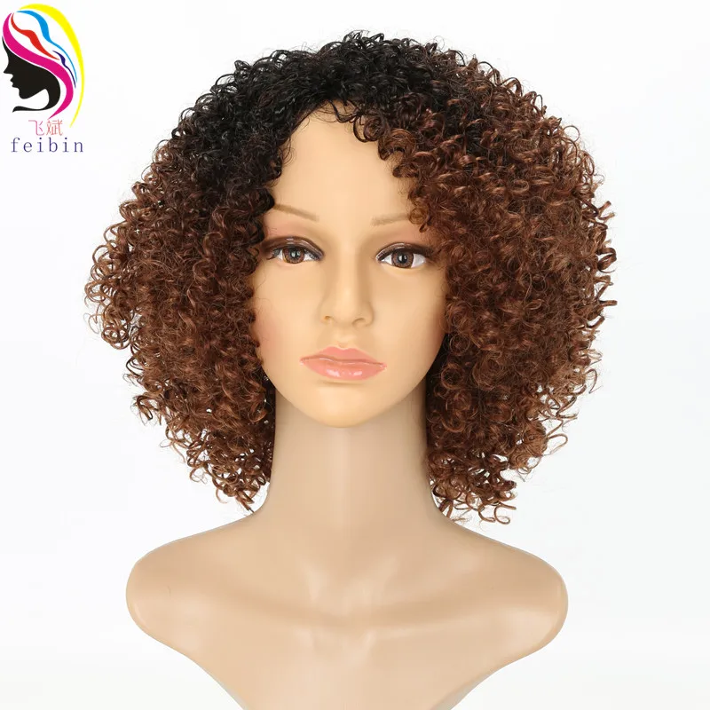 Feibin Short African Wigs for Black Women Synthetic Kinky Curly Ombre Blonde Nature Black Afro Wigs 12-14inches
Feibin Short African Wigs for Black Women Synthetic Kinky Curly Ombre Blonde Nature Black Afro Wigs 12-14inches