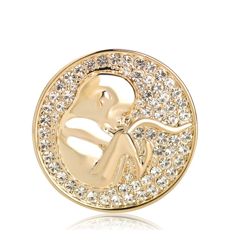 Funmor Cute Unborn Baby Shape Coin Brooch High Quality Full Crystal Doctor Child Brooches For Women Club Cloth Decoration Badge
Funmor Cute Unborn Baby Shape Coin Brooch High Quality Full Crystal Doctor Child Brooches For Women Club Cloth Decoration Badge