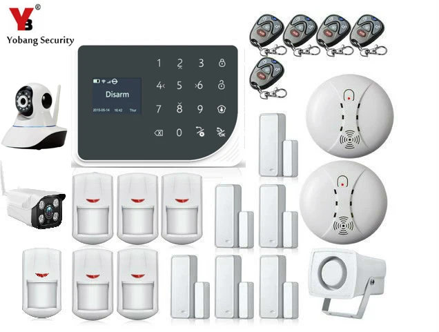 YoBang Security WIFI GSM Alarm System Arm Off Burglar Alarm Wireless Home Security Alarm Remote Control Indoor Outdoor IP Camera
YoBang Security WIFI GSM Alarm System Arm Off Burglar Alarm Wireless Home Security Alarm Remote Control Indoor Outdoor IP Camera