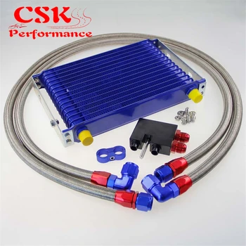 15 Row 262mm AN10 Trust Oil Cooler With Brackets kit Fits For BMW N54 Twin Turbo 135i E82 335i E90 E92 E93 Black / Blue
15 Row 262mm AN10 Trust Oil Cooler With Brackets kit Fits For BMW N54 Twin Turbo 135i E82 335i E90 E92 E93 Black / Blue