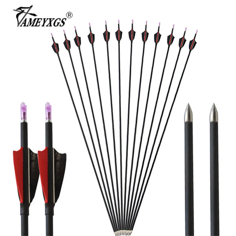 9/12pcs 30inch 1000 Spine Archery Carbon Arrow With 2" Turkey Feathers For Outdoor Bow And Arrows Hunting Shooting Accessories
9/12pcs 30inch 1000 Spine Archery Carbon Arrow With 2" Turkey Feathers For Outdoor Bow And Arrows Hunting Shooting Accessories